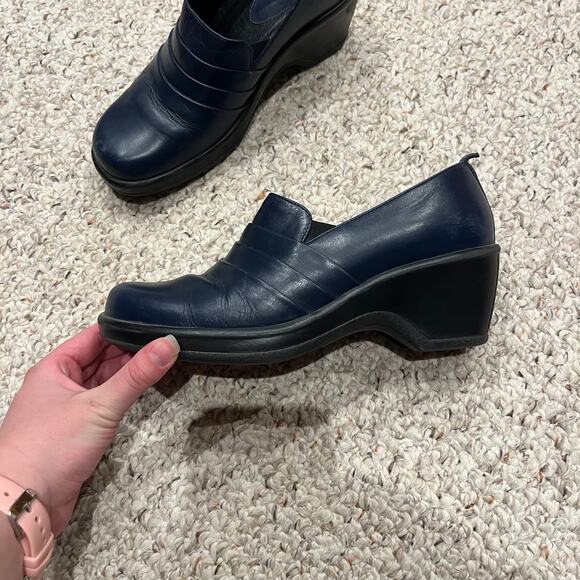 Dansko Aubrey Pleated Leather Clogs Sz EU 38 US 8 Casual Comfort - Picture 7 of 7